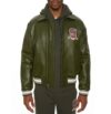Men's Icon Olive Avirex Bomber Leather Jacket - Image 5