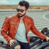 Men’s Brown Designer Biker Leather Jacket - Image 3