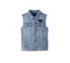 Harley-Davidson Women's KICKSTART 3-In-1 Indigo Denim Jacket - Medium Indigo - Image 4
