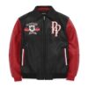 HERITAGE Black & Red Leather Jacket