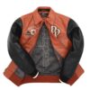 HERITAGE Brown & Black Leather Jacket - Image 5