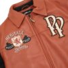 HERITAGE Brown & Black Leather Jacket - Image 4