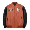 HERITAGE Brown & Black Leather Jacket