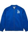 LA Dodgers Vintage Royal Lightweight Satin Bomber Jacket