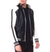 Men's Moto Colrblock Bomber Leather Jacket - Image 2