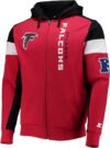 NFL Atlanta Falcons Logo Red Bomber Hooded Jacket - Image 2