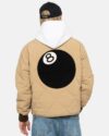 Stussy 8 Ball Brown Quilted Liner Jacket