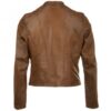 Women’s Chocolate Brown Ionic Leather Jacket - Image 2