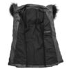 Women’s Real Leather Mid Length Coat Fleur Black - Image 6