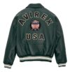 Icon Hunter Green Avirex Bomber Leather Jacket