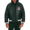 Icon Hunter Green Avirex Bomber Leather Jacket - Image 6