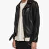 Pure Black Leather Jacket For Men - Image 4