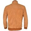 Men's Suede Leather Bomber Jacket - Image 2