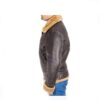 Men B3 Bomber RAF Leather Shearling Jacket - Image 2