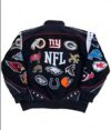 NFL All Teams Black Bomber Jacket - Image 2