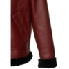 Aurelius Burgundy B3 bomber shearling jacket - Image 7