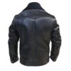 Black Trucker Style Shearling Jacket - Image 2