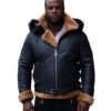 Jean's B3 Bomber Aviator Shearling Jacket with hoodie