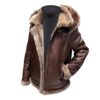 Felix Brown bomber jacket with hoodie