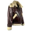Terry Gretzky Vintage Oxblood bomber jacket with double collar - Image 2