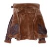 Phan's Brown Aviator bomber shearling jacket with a waist belt - Image 5