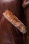 Esa Brown Bomber Sheepskin Shearling Jacket with large pockets - Image 7