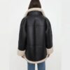 Women B3 RAF Aviator Styled Sheepskin Shearling Leather Jacket - Image 4