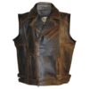 Harley Davidson Men's Motorcycle Knuckle Distressed Biker Genuine leather Vest - Image 2