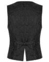 Punk Rave Mens Dark Gothic Aristocrat Chained Waistcoat Vest - Black Jacquard - Image 2