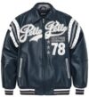 Pelle Pelle Encrusted Varsity Plush Navy