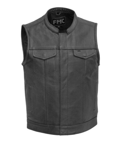 Blaster Men's Premium Leather Motorcycle Vest