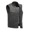 Blaster Men's Premium Leather Motorcycle Vest
