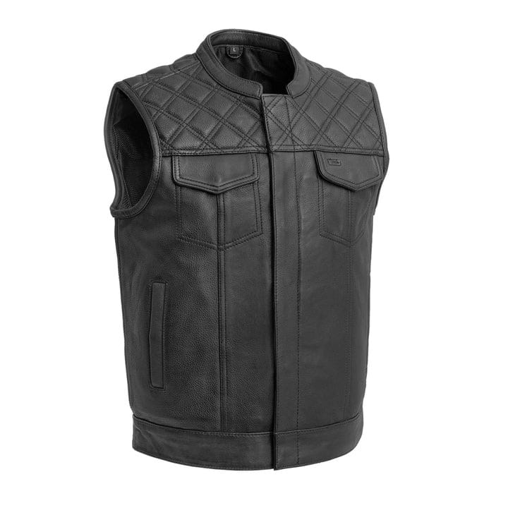 Downside Men’s Riding Leather Vest Built for Comfort