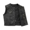 Shell Shock Men's Premium Leather Motorcycle Vest - Image 3