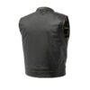 Men's Club Cut Leather Motorcycle Vest Multiple Colors