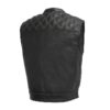 Upside Perforated Men's Leather Club Vest Ideal for Riders - Image 2