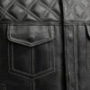 Upside Perforated Men's Leather Club Vest Ideal for Riders - Image 3