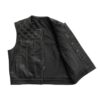 Upside Perforated Men's Leather Club Vest Ideal for Riders - Image 4