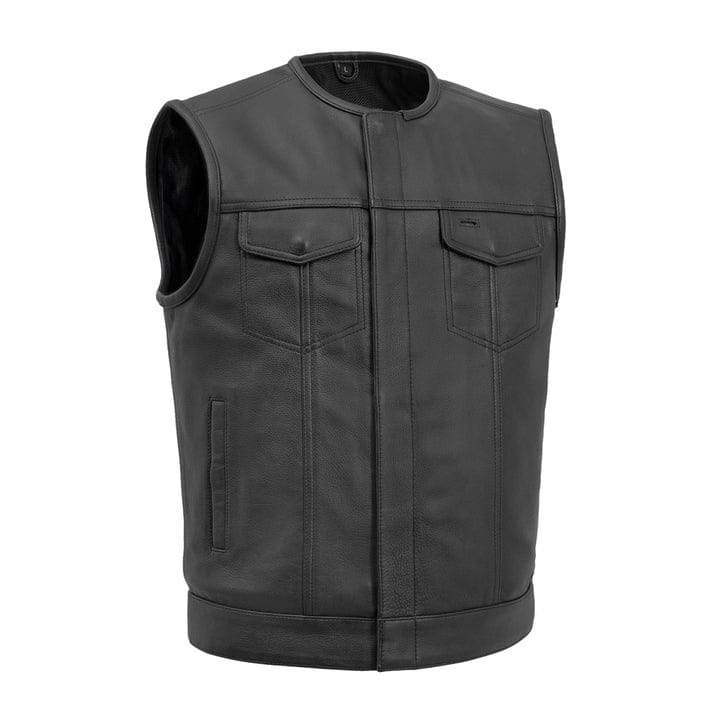 No Rival Leather Vest for Men Ideal for Bikers