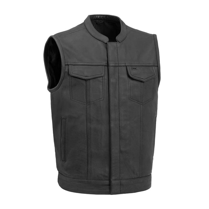 Sharp Shooter Men’s Leather Riding Vest Durable and Stylish